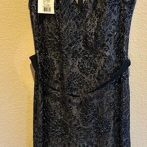 Source Unknown Black Sheath Cocktail Dress V-neck Sleeveless